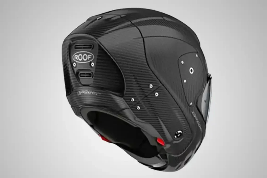 The helmet without a chin strap, designed for a secure fit.