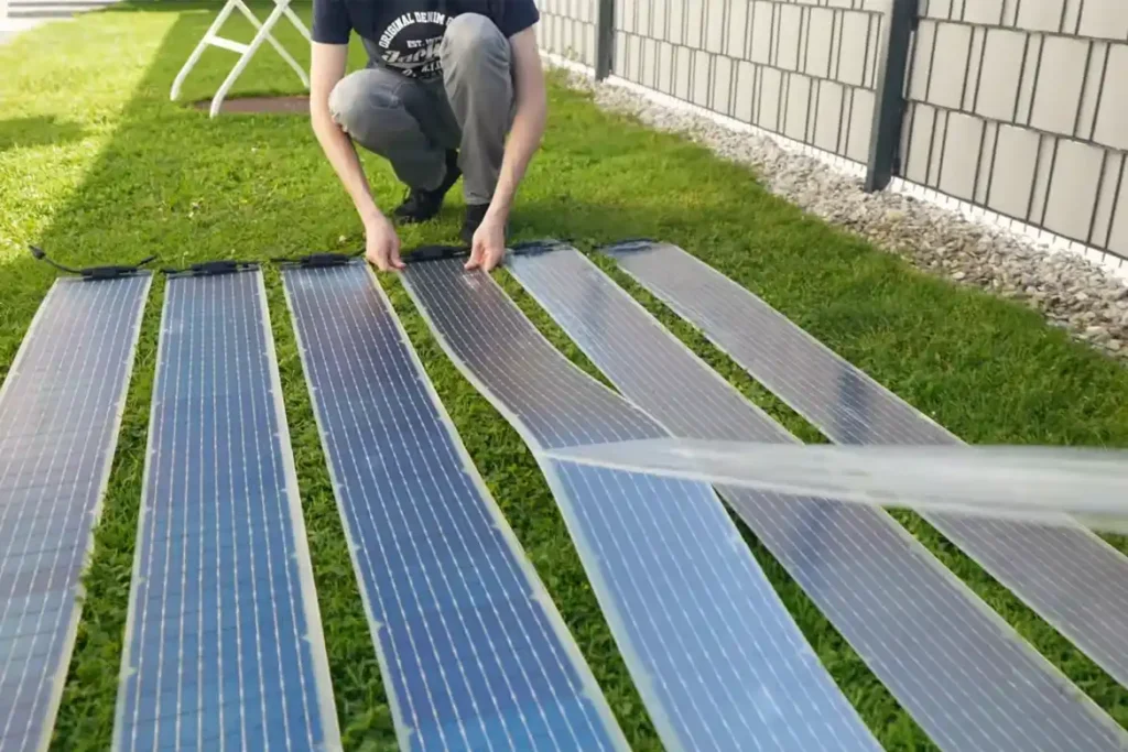 Sunbooster VERTICAL panels adjusting automatically to sunlight direction.