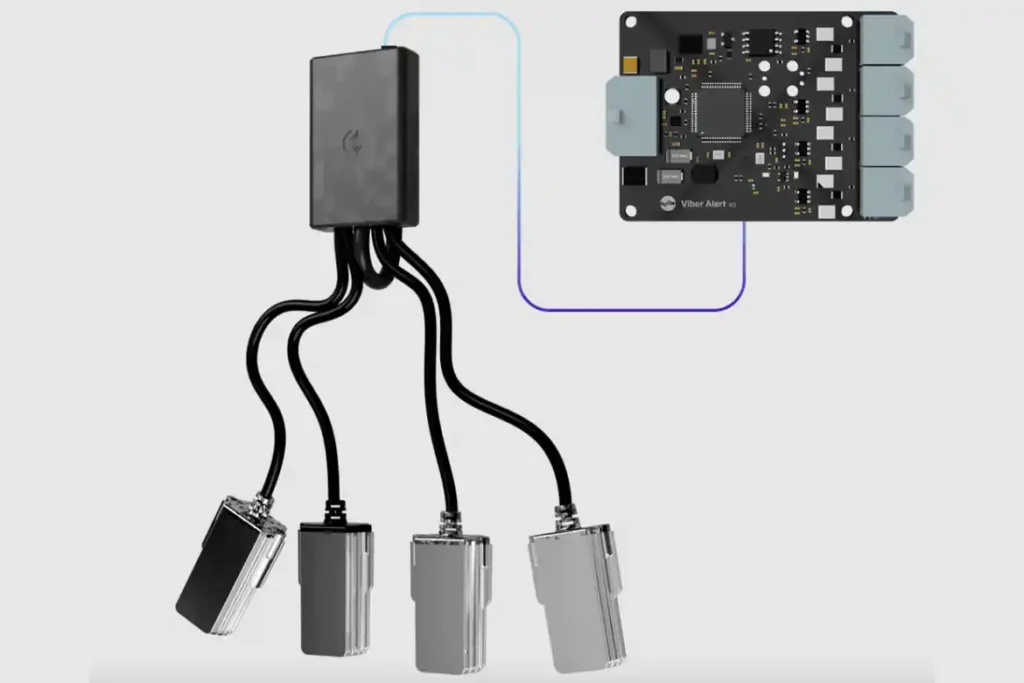 Motorcycle seat with integrated haptic feedback technology