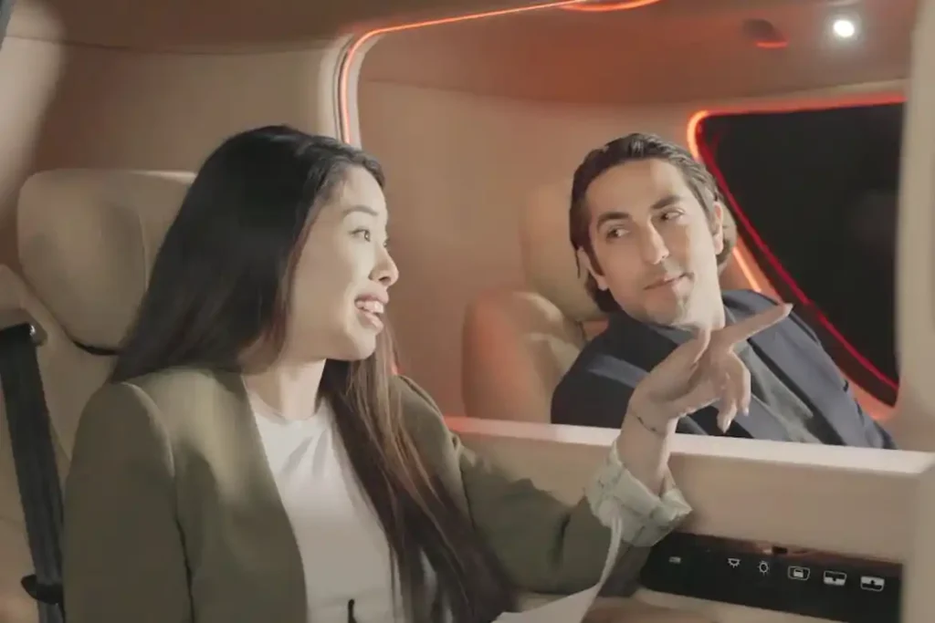 One-way smart glass allows adjustable privacy between pods.