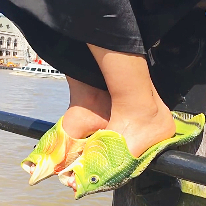 fish slippers crocs