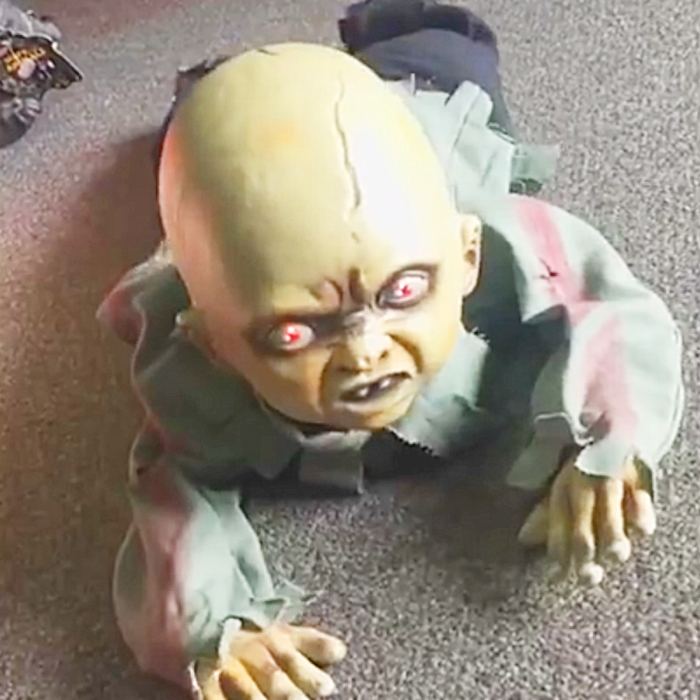 Crawling Zombie Baby Prop | Animated Halloween Props