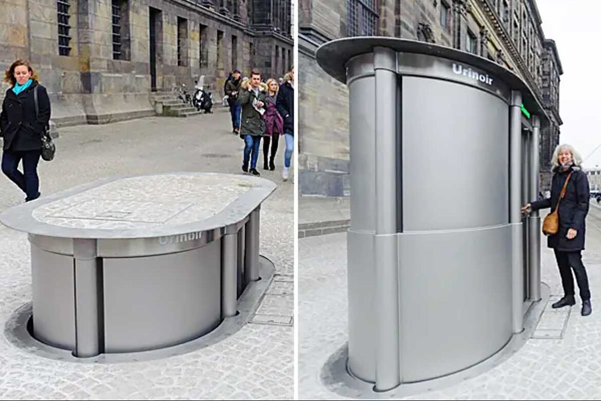 These pop-up toilets drastically reduce people urinating on the streets