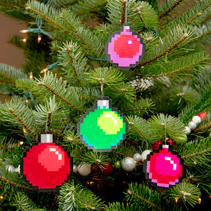 8 Bit Pixel Art Christmas Ornament 