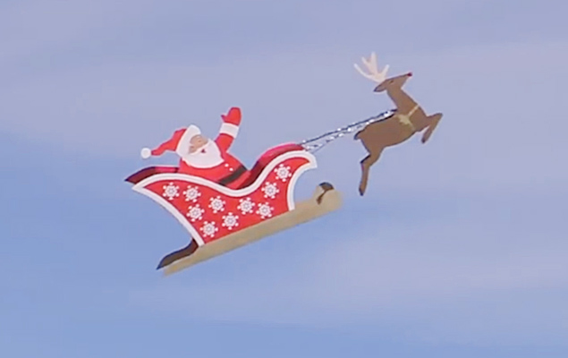 Remote Controlled Flying Santa