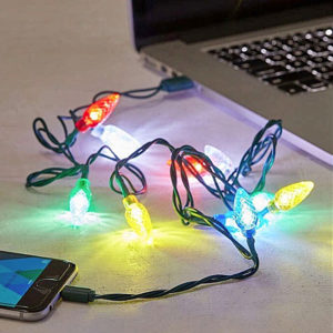Cavo USB Con Luci Di Natale 127 Cm – 10 LED Multicolore Per Ricarica Telefono – Idea Regalo Festiva Per IPhone, Smartphone (1 Pezzo)