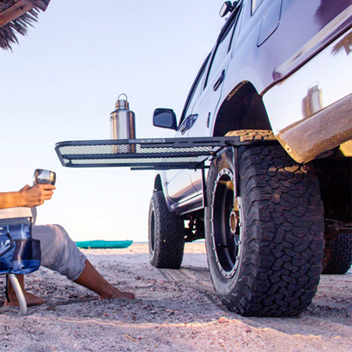 Camping Tire Table TailGater Tire Table Is a Tire Mounted Camping