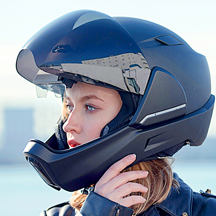 motorcycle helmet heads up display