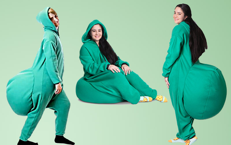 Bean Bag Onesie: Now you can sit almost anywhere. 