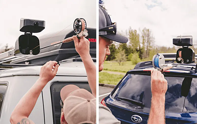 Best Car Fishing Rod Holder  Fits in Car Rooftop & Save Space