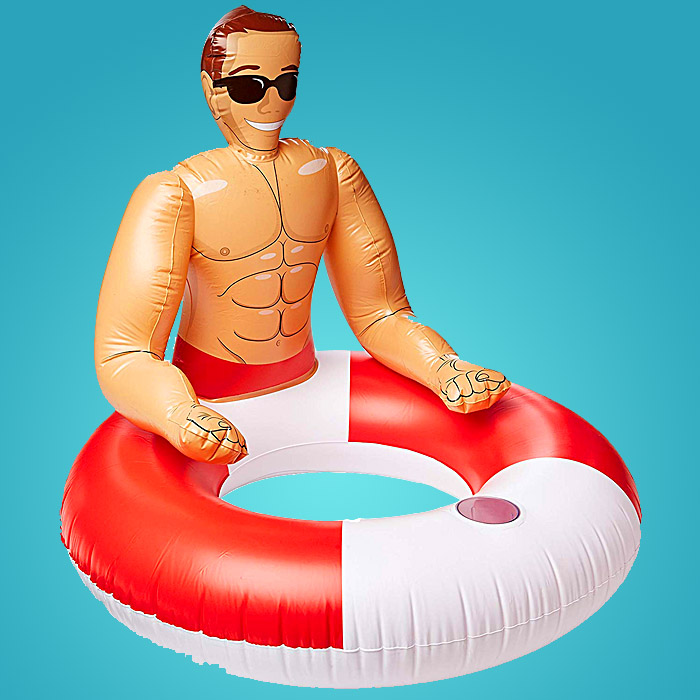 Inflatable Hunk Pool Float | Boyfriend Pool Float