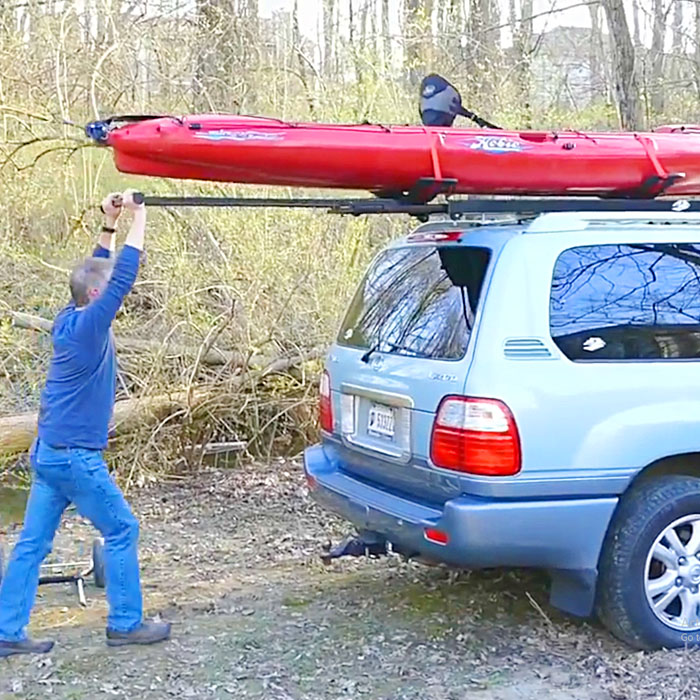 kayak roof rack loader for car