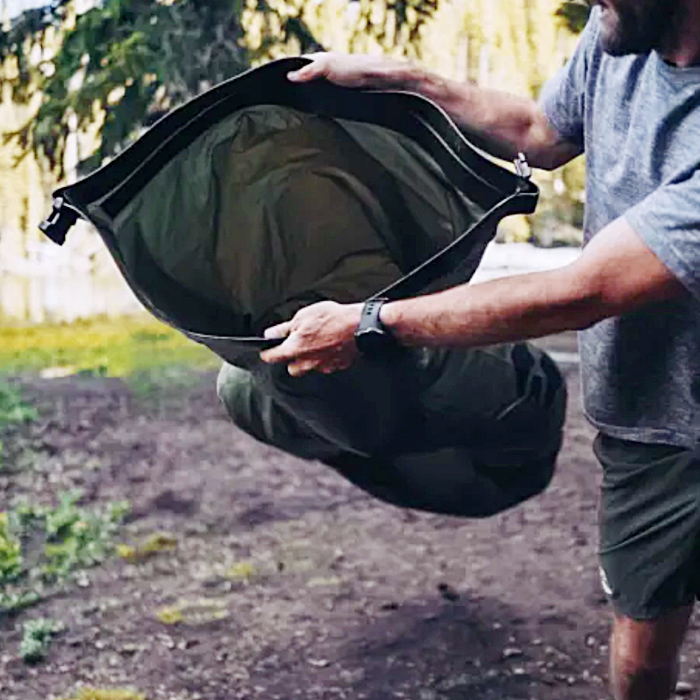 This uniquely designed lightweight & inflatable pack raft is prefect for camping, exploring, and even survival. The Rapid Raft is the lightest and most packable raft created by the company called Uncharted Supply Co. Military grade construction of this packpack-friendly raft can comfortably holds up to 400 lbs of weight. Unlike other pack rafts, It doesn't require any tools to inflate the raft. And in less then 30 seconds, anyone can easily inflate this unique raft to use it on water. Extremely Lightweight & Inflatable Pack Raft: This ultralight packraft only weights 30 lbs and measures 5' x 5' x 15' in folded position. So it will perfectly fit in your backpack and you can easily carry around the raft wherever you go. The Uncharted Rapid Raft made from the coated polyurethane fabric. It also features inflation tube, roll closure and buckles to inflate the raft without any inflation devices. These two person packrafts are comes in tow different colors to chose from such as olive and red. Once you completely inflate the raft, it measures 72" in length and 33" in width.  This lightweight & inflatable pack raft is ideal for quick water crossing, fishing, hunting, camping on lake side and even rescue people from flooding. You can also use this multi functional raft as a shelter and a sleeping bag. The Uncharted Rapid Raft is particularly designed for rapid deployment and re-packing to quickly cross waterways. It almost completely inflate using their quick fill technology. And it also comes with a top off valve that helps you to make sure the raft is at the perfect inflation level. Check the Uncharted Rapid Raft on Indiegogo.com! Watch the Lightweight & Inflatable Pack Raft in action down below: