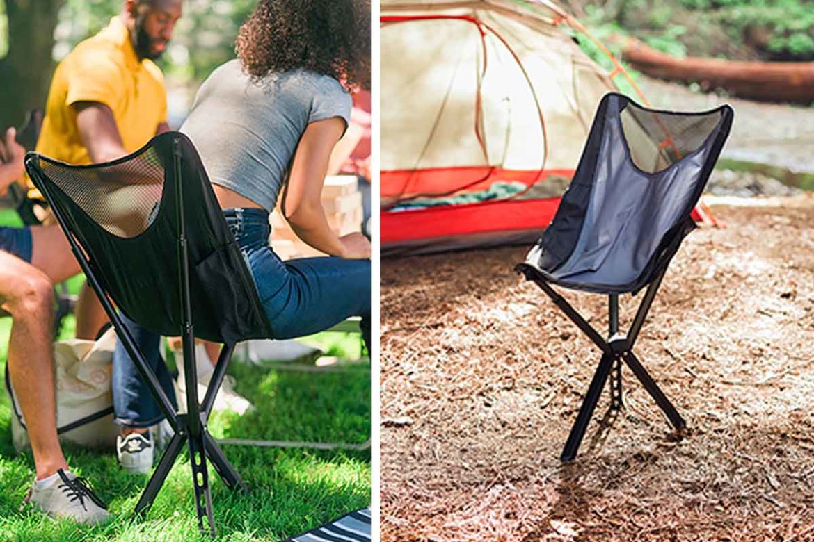 Most Compact Three-Legged Camping Chair That is Smaller Than a 1.25-Liter Bottle