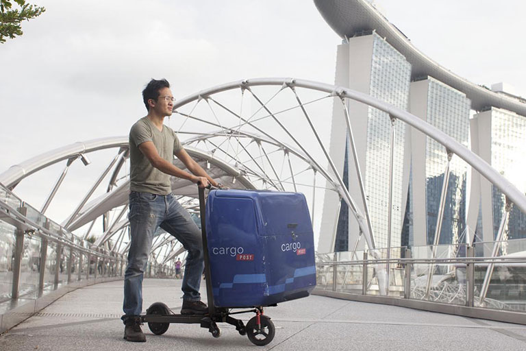 2-in-1 cargo folding e-scooter