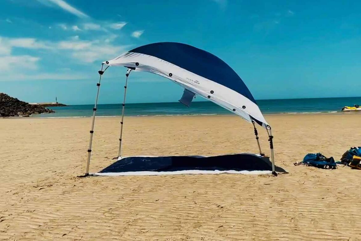 Portable Beach Sun Shade That Turns Into Hammocks!