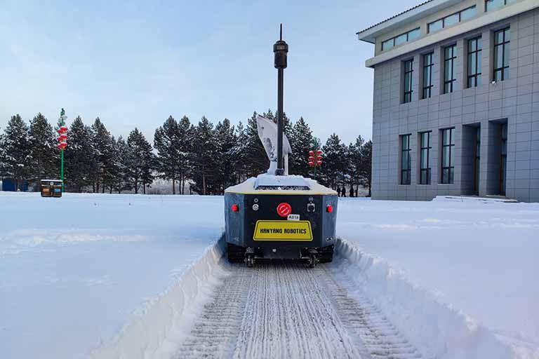 snow plowing robot