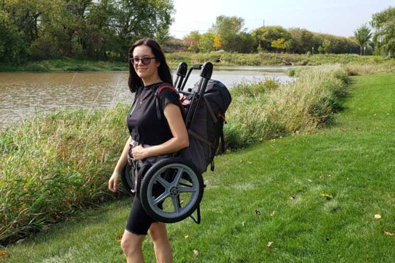  A Backpack-Pulling, Hands-Free Off-Road Hiking Cart