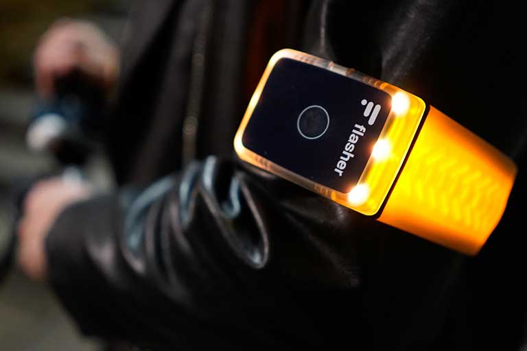 LED flasher armbands: A gesture-controlled turn signal for cyclists