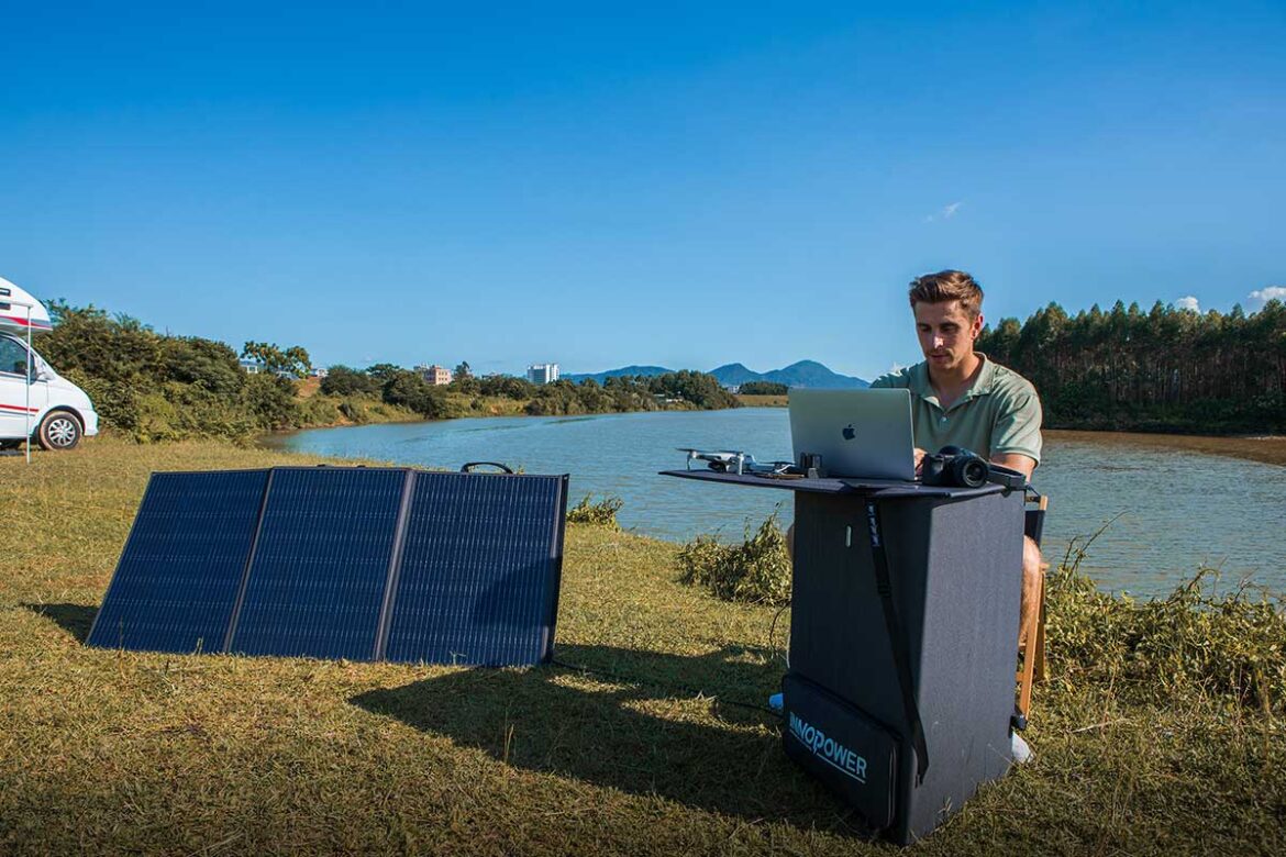 iNNOPOWER: A portable solar panel-table combo for camping