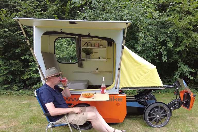 GoCamp: This solar powered nomad bike camper is an eco friendly micro motorhome