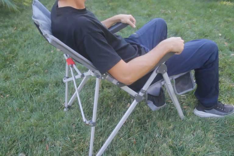 This heated folding chair for camping keeps you warm outdoors