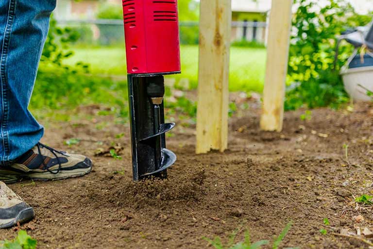 The Rotoshovel is an electric post-hole digger shovel for DIY gardeners
