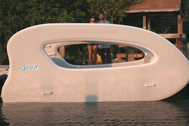 The Elcat solar electric boat is a silent, efficient, and wallet-friendly watercraft