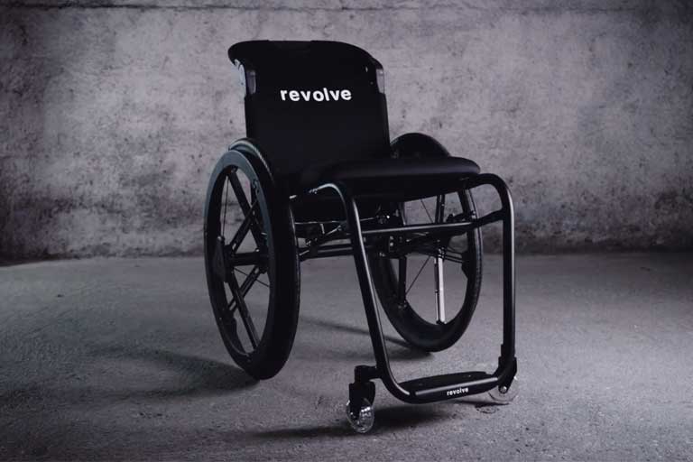 The Revolve Air portable wheelchair folds into a cabin luggage size