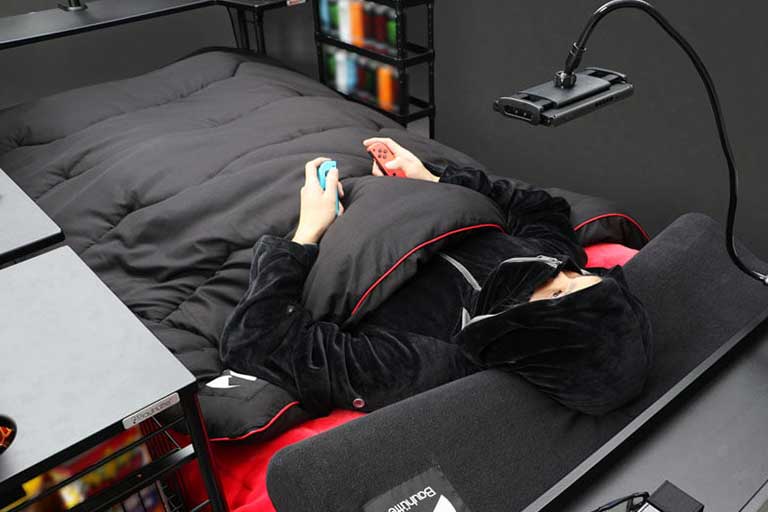 This ultimate gaming bed turns your small bedroom into a gamer's haven