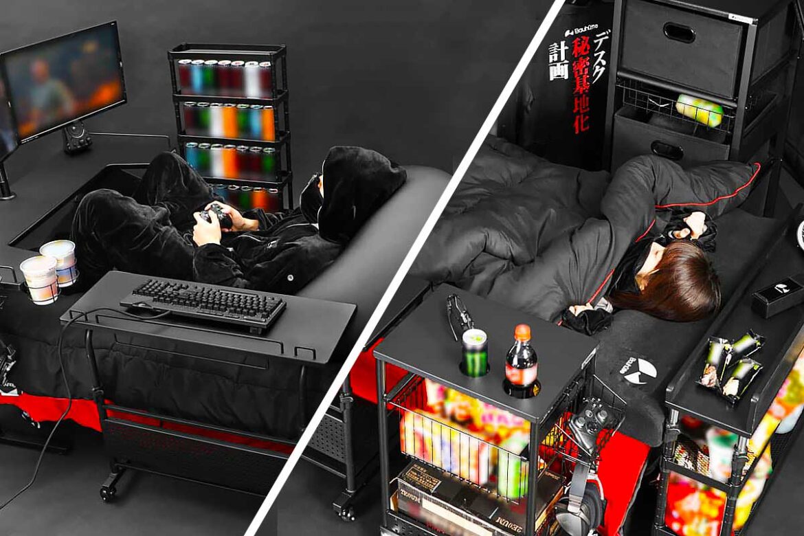 This ultimate gaming bed turns your small bedroom into a gamer's haven