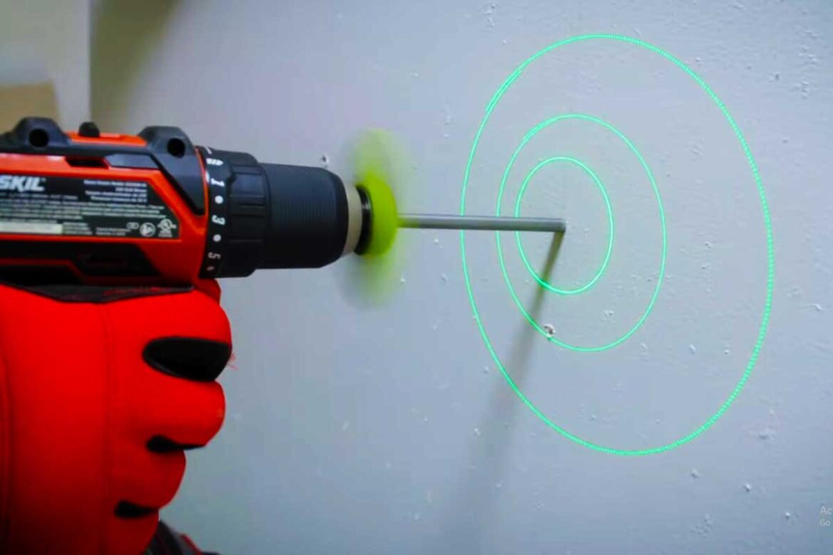Drill exact straight holes with BullseyeBore Core laser-guided attachment