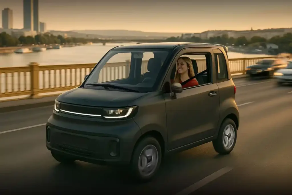 This Tiny NIUMM EV Uses Removable Scooter Batteries for a 70 km Range