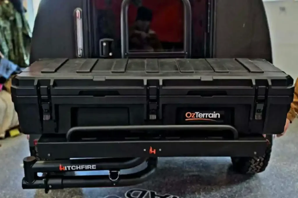 A cargo case that opens into a full camping kitchen.