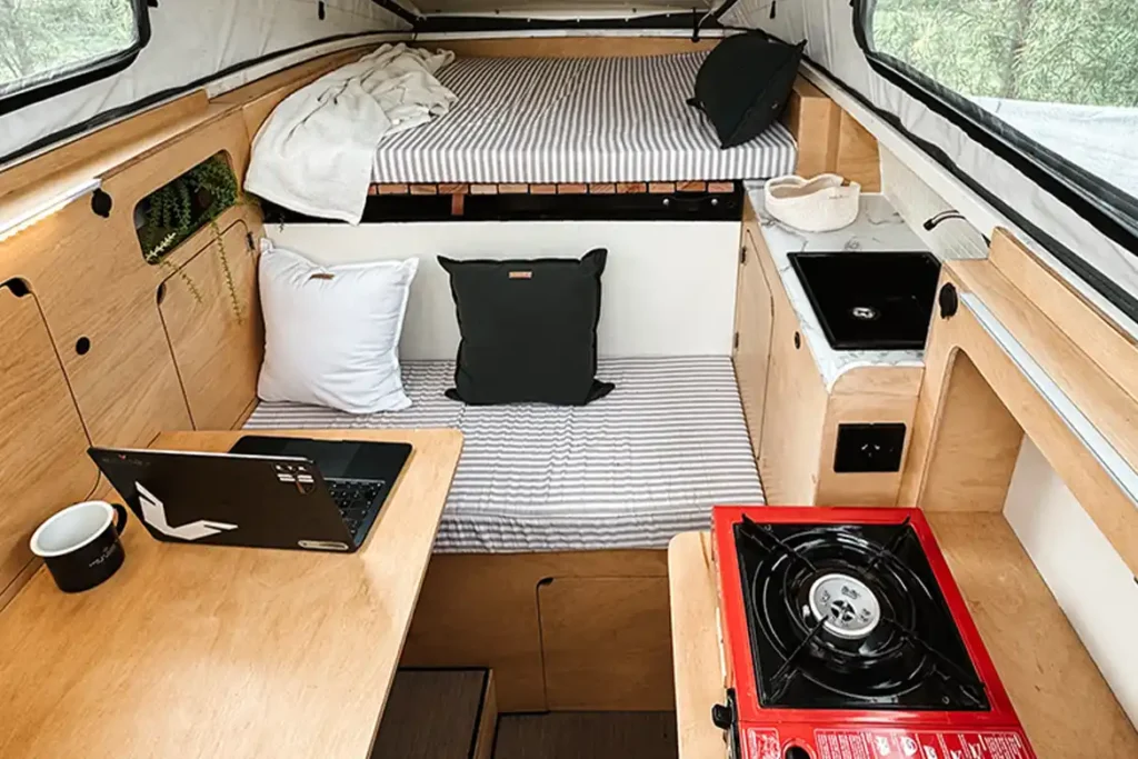 Inside the Imperio Motorhome Detachable Truck Camper
